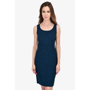 St. John Teal Wool Knit Sequin Detail Knee Length Dress Size 10